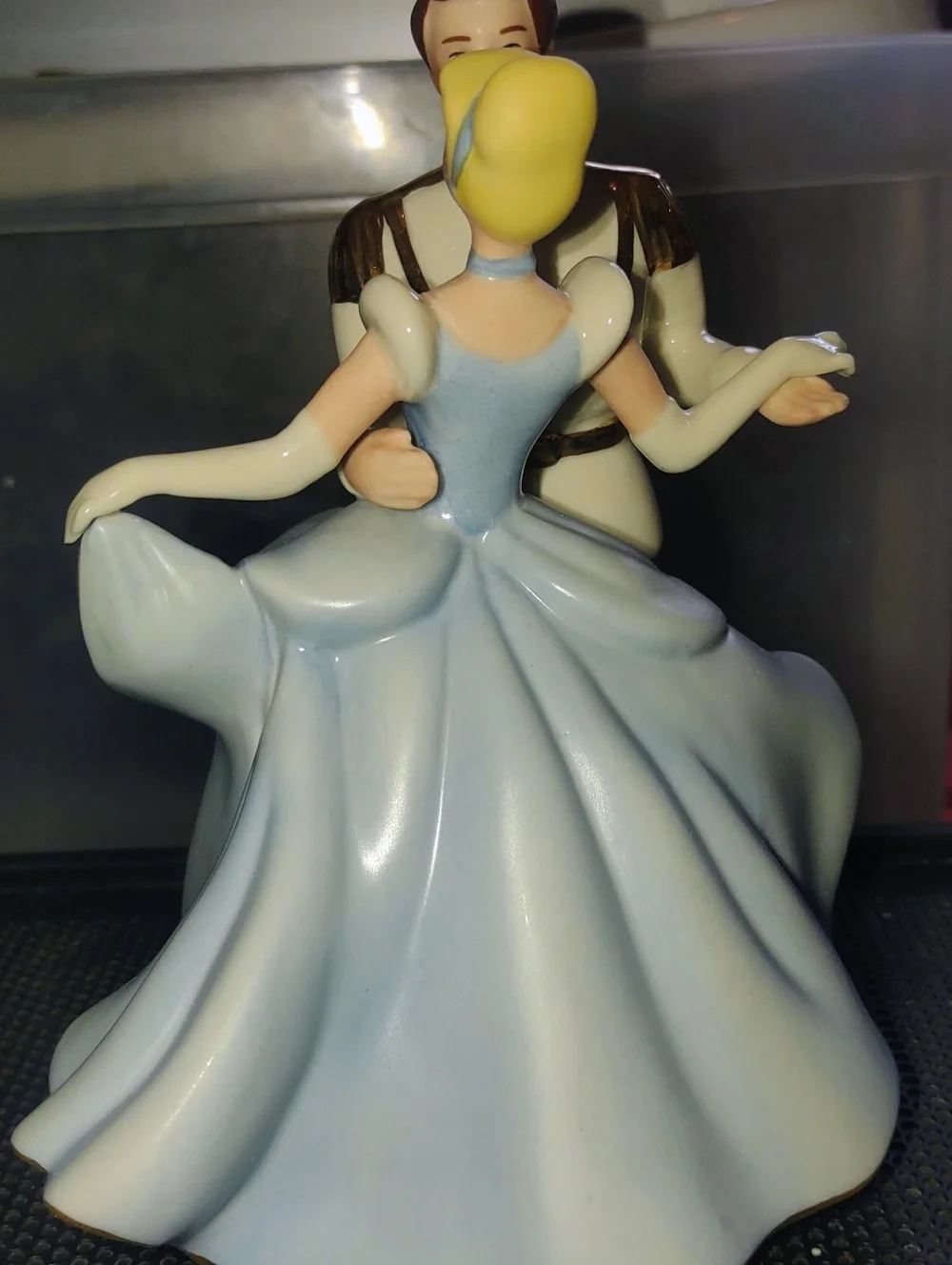 Lenox  Cinderella and Prince Figurine in Light Blue, White and Gold Cake topper